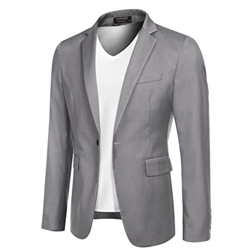 Men's Casual Slim Fit Business Suit Jacket XXL NEW